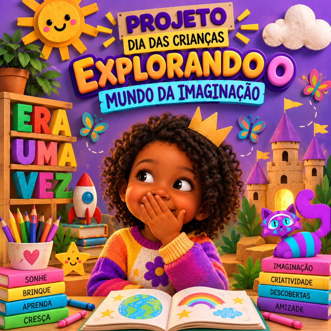 DIA DAS CRIANÇAS- PROJETO EXPLORANDO O MUNDO DA IMAGINAÇÃO